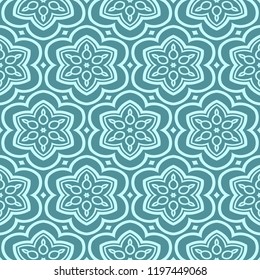 Floral Geometric pattern. Seamless texture color background. Element for design. Vector illustration.