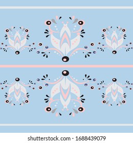 Floral geometric pattern. Seamless vector background. Ornament for fabrics, Wallpaper, packaging, print