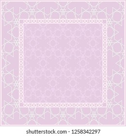 Floral geometric pattern for tablecloth. Vector illustration