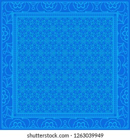 Floral geometric pattern for tablecloth. Vector illustration
