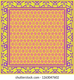Floral geometric pattern for tablecloth. Vector illustration