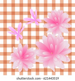Floral geometric pattern. Vector