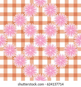Floral geometric pattern. Vector