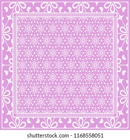 Floral Geometric Pattern. Vector illustration. For fabric, textile, bandana, scarf, print