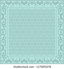 Floral Geometric Pattern. Vector illustration. For fabric, textile, bandana, scarg, print