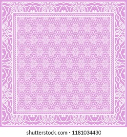 Floral Geometric Pattern. vector illustration. For fabric, textile, bandana, scarg, print.