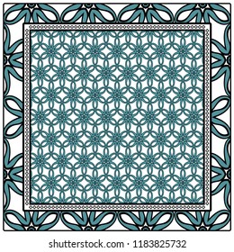 Floral Geometric Pattern. Vector illustration. design for wallpaper, flyer, book, brochure