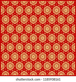 Floral Geometric Pattern. vector illustration. For fabric, textile, bandana, scarg, print