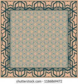 Floral Geometric Pattern. Vector illustration. design for wallpaper, flyer, book, brochure