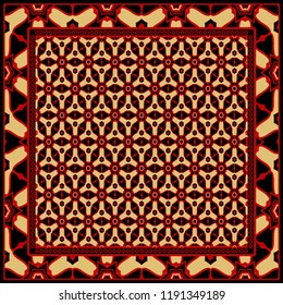 Floral Geometric Pattern. Vector illustration. design for wallpaper, flyer, book, brochure