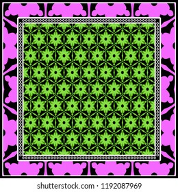 Floral Geometric Pattern. Vector illustration. design for wallpaper, flyer, book, brochure