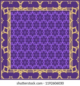 Floral Geometric Pattern. Vector illustration. design for wallpaper, flyer, book, brochure