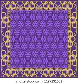 Floral Geometric Pattern. Vector illustration. design for wallpaper, flyer, book, brochure