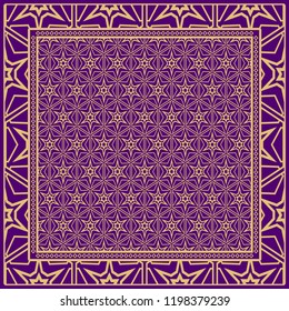 Floral Geometric Pattern. vector illustration. For fabric, textile, bandana, scarg, print.