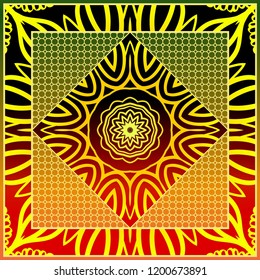 Floral Geometric Pattern. Vector illustration. design for wallpaper, flyer, book, brochure