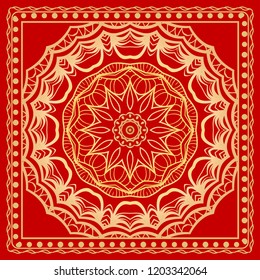 Floral Geometric Pattern. Vector illustration. design for wallpaper, flyer, book, brochure