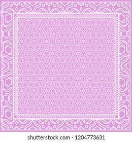 Floral Geometric Pattern. Vector illustration. For fabric, textile, bandana, scarg, print
