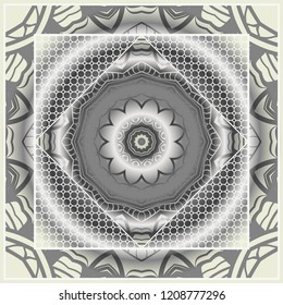 Floral Geometric Pattern. Vector illustration. design for wallpaper, flyer, book, brochure
