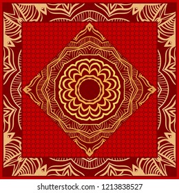 Floral Geometric Pattern. Vector illustration. design for wallpaper, flyer, book, brochure