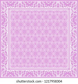 Floral Geometric Pattern. Vector illustration. For fabric, textile, bandana, scarg, print
