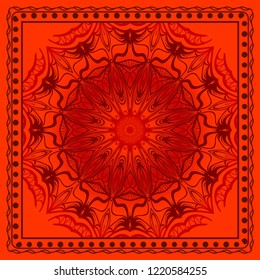 Floral Geometric Pattern. Vector illustration. design for wallpaper, flyer, book, brochure