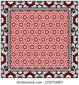 Floral Geometric Pattern. Vector illustration. design for wallpaper, flyer, book, brochure