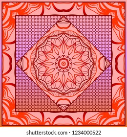 Floral Geometric Pattern. Vector illustration. design for wallpaper, flyer, book, brochure