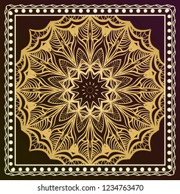 Floral Geometric Pattern. Vector illustration. design for wallpaper, flyer, book, brochure