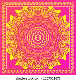 Floral Geometric Pattern. Vector illustration. design for wallpaper, flyer, book, brochure