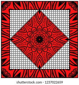 Floral Geometric Pattern. Vector illustration. design for wallpaper, flyer, book, brochure