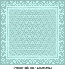 Floral Geometric Pattern. vector illustration. For fabric, textile, bandana, scarg, print.