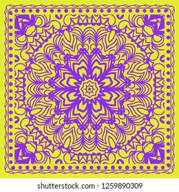Floral Geometric Pattern. Vector illustration. design for wallpaper, flyer, book, brochure