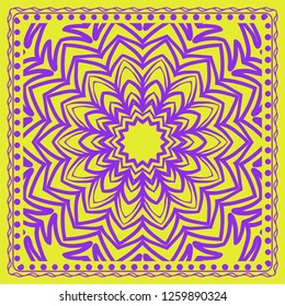 Floral Geometric Pattern. Vector illustration. design for wallpaper, flyer, book, brochure