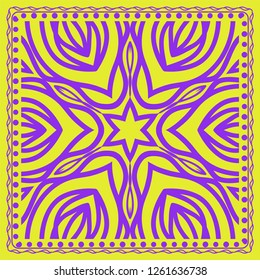 Floral Geometric Pattern. Vector illustration. design for wallpaper, flyer, book, brochure