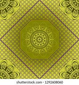 Floral Geometric Pattern. Vector illustration. design for wallpaper, flyer, book, brochure