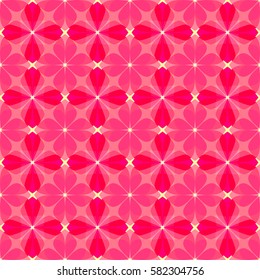 Floral geometric seamless pattern. Abstract vector background