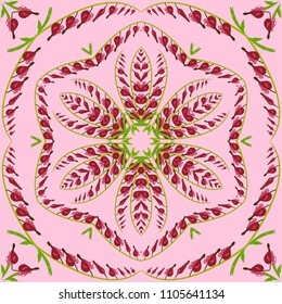 Floral geometric seamless pattern background for Wallpaper. Design elements