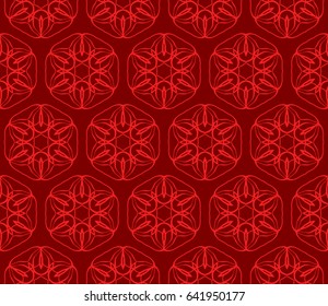 floral geometric seamless pattern background. Luxury texture for wallpaper, invitation. vector illustration.