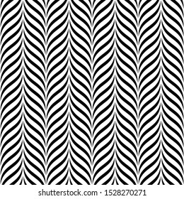 Floral geometric seamless pattern. Black and white ornament. Fabric for ornament, wallpaper, packaging, vector background.