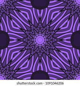 Floral Geometric seamless pattern. Decorative art deco style. Vector illustration for design, scrapbooking, fashion print