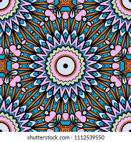 Floral Geometric seamless pattern. Decorative art deco style. Vector illustration for design, scrapbooking, fashion print
