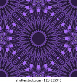 Floral Geometric seamless pattern. Decorative art deco style. Vector illustration for design, scrapbooking, fashion print