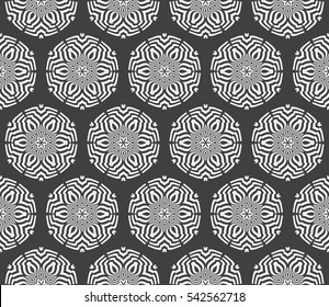 floral geometric seamless pattern. flower and leaves. vector illustration. for Valentine's day, Wedding, greeting invitations.