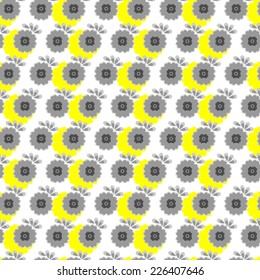Floral Geometric Simple Seamless Pattern - Seamless pattern can be applied on different surfaces such as wallpaper, web page background, clothes and other fabrics, phone or tablet cases