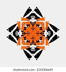 floral geometric symmetrical pattern vector good for decoration