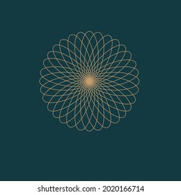 diseño de logotipo de vector geométrico floral 
