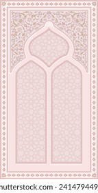 floral geometric window prayer rug 092