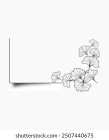 Floral Ginkobiloba Leaves Natural Hand Drawing Decorations Illustration