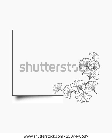 Similar – White flowers and petals frame on light blue