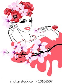 Floral goddess